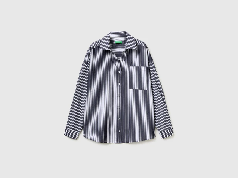Camicia a righe 100% cotone