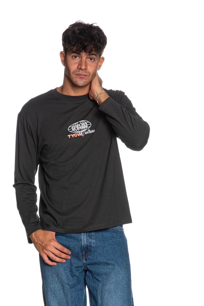 T Shirt Tiffosi Norton Da Uomo Antracite
