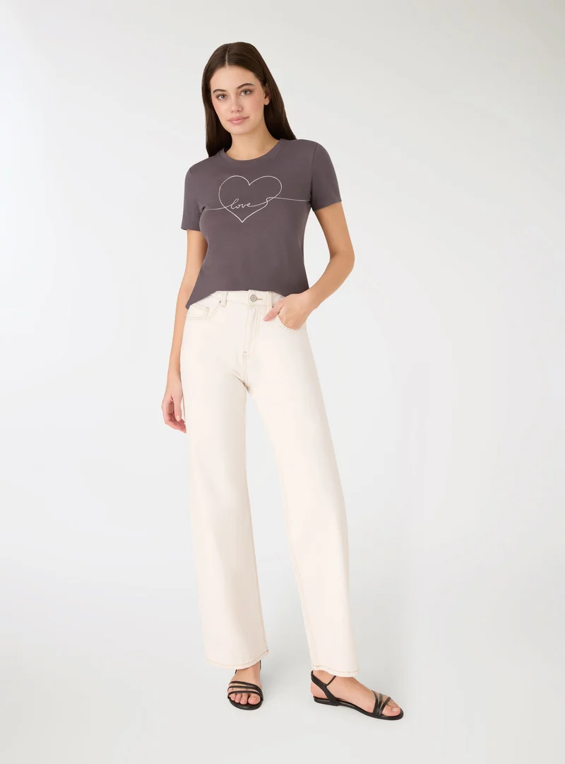 T-shirt con cuori