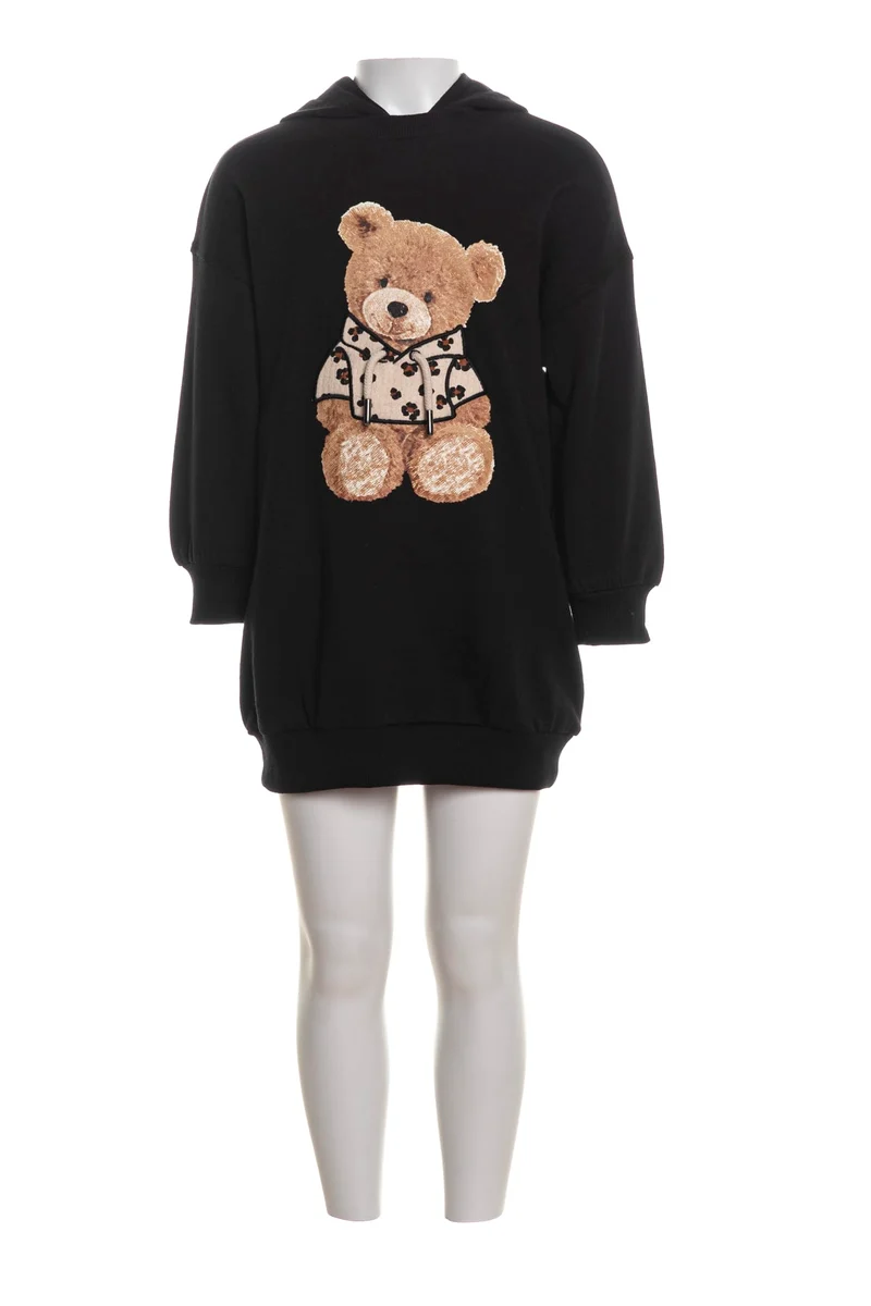 Felpa Mayoral Hooded Teddy Sweat Da Bambina Nera