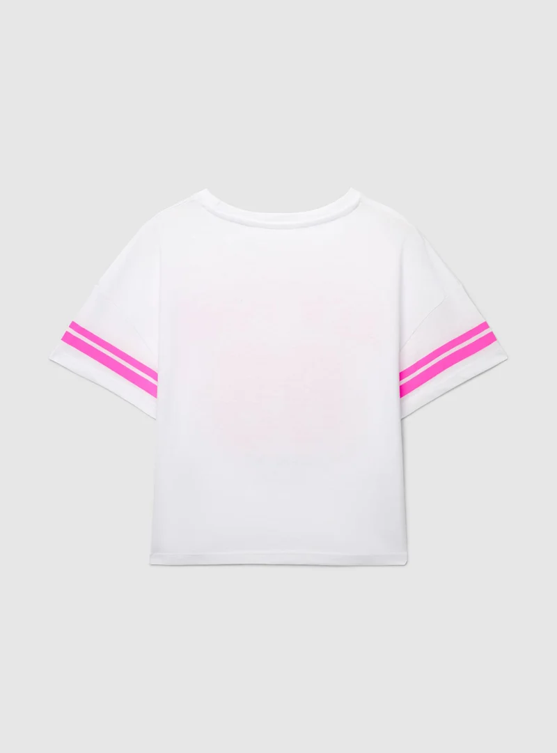T-shirt con stampa college