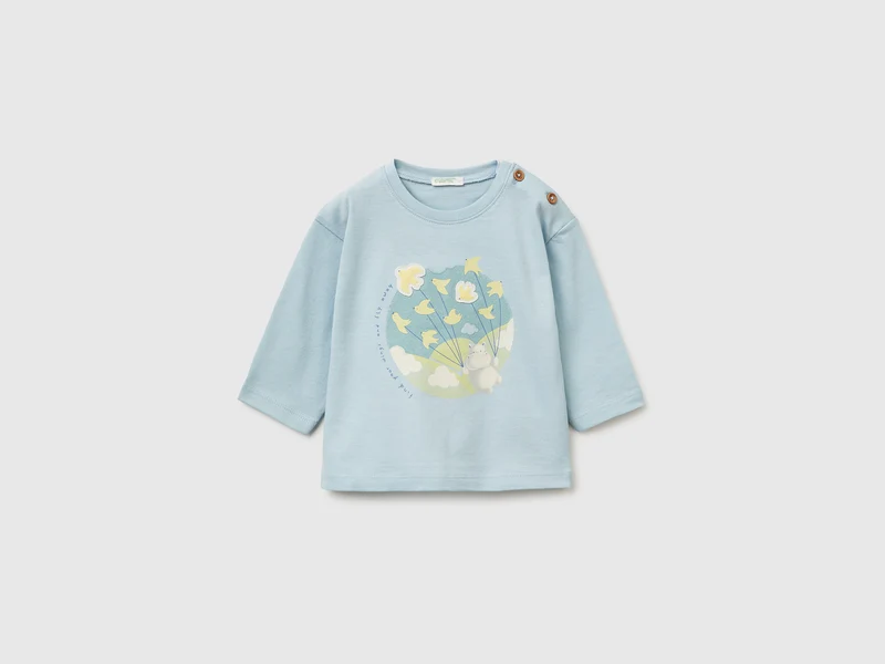 T-shirt con patch in cotone bio
