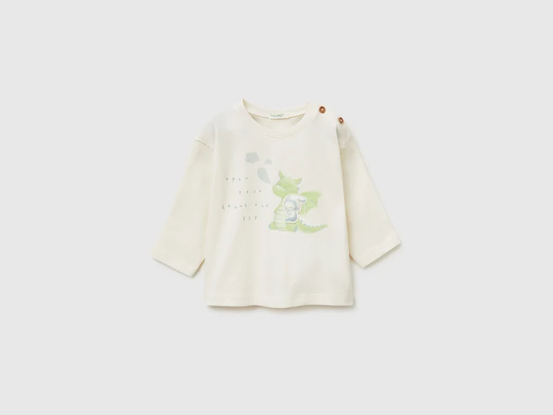 T-shirt con patch in cotone bio