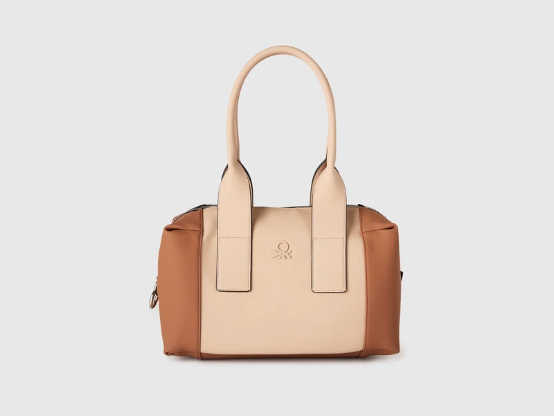 Borsa bauletto color block