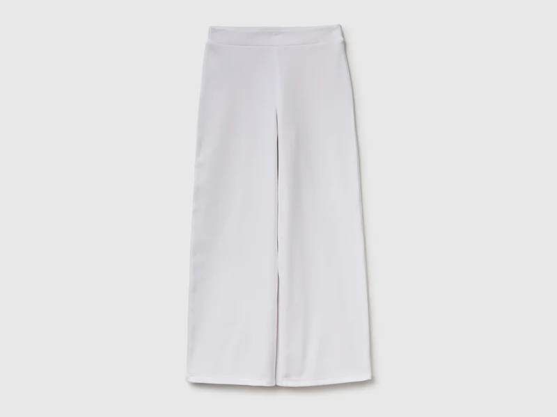 Pantaloni ampi in cotone stretch