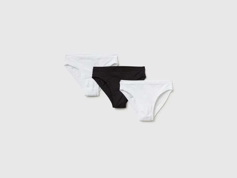 Tre slip bassi in cotone super stretch