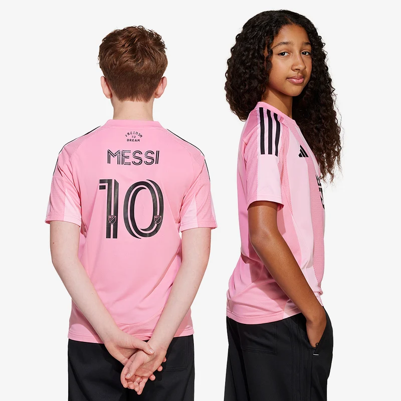Maglia adidas Inter Miami 2025 Bambini Primo Kit con Messi 10