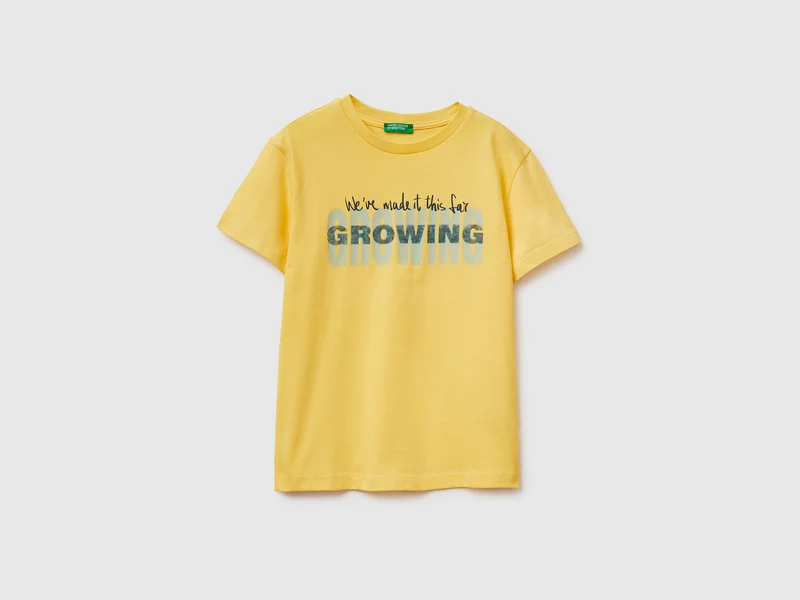 T-shirt con stampa in cotone bio