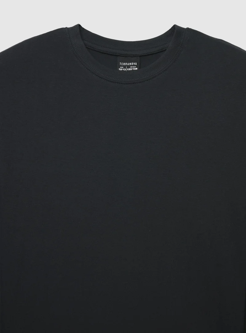T-shirt girocollo a tinta unita