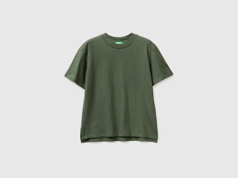T-shirt girocollo in cotone leggero
