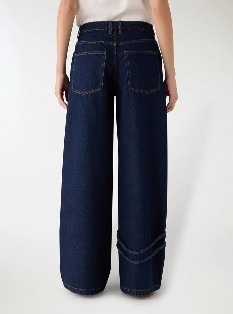 Jeans straight con cinturino alla caviglia TRNPOPLAB