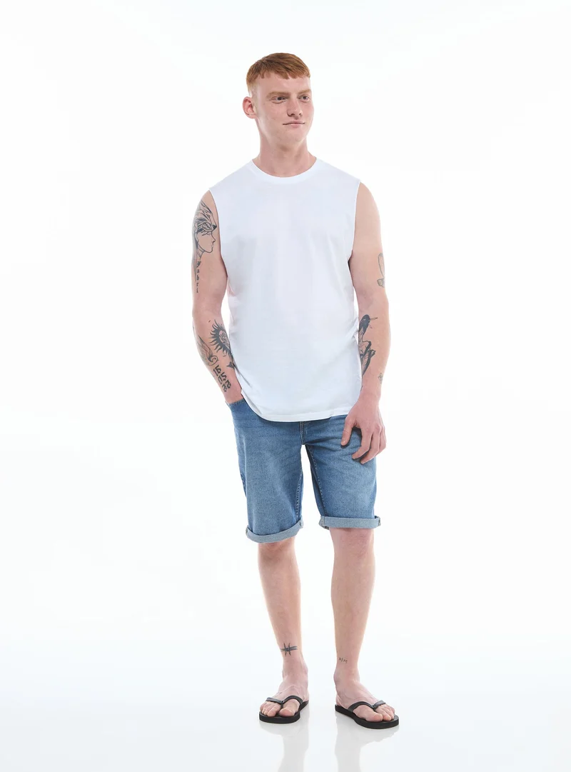 Pantaloncini jeans a cinque tasche