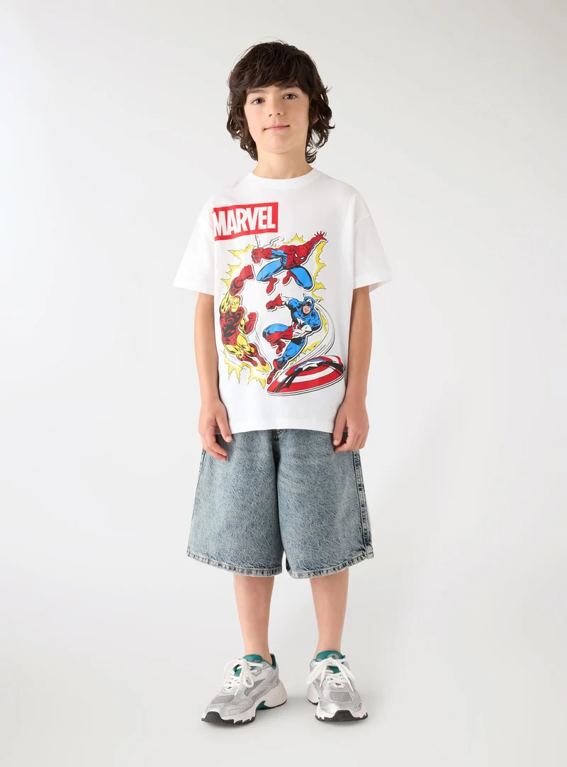T-shirt con stampa Marvel®