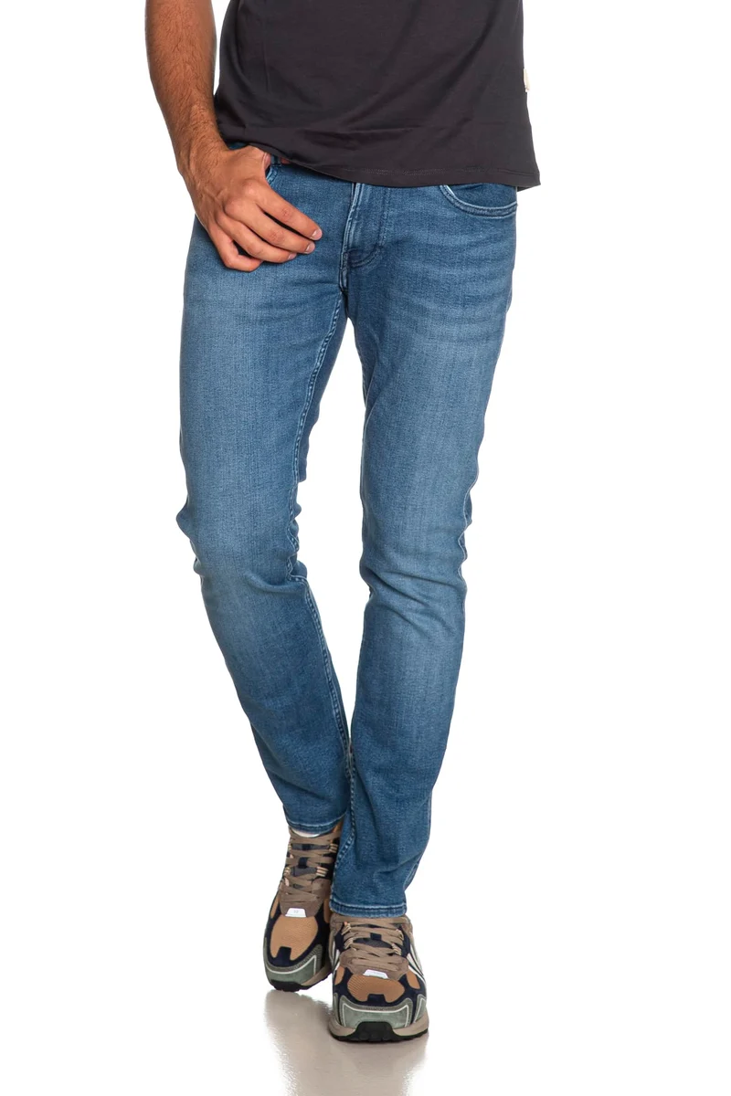 Jeans Replay Anbass Power Premium Str Da Uomo Denim Blu Medio