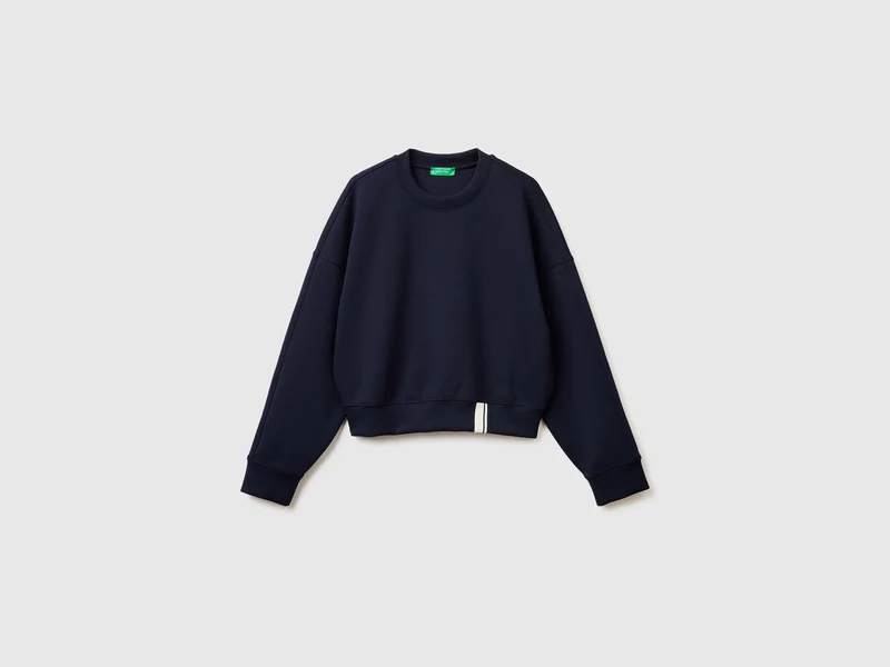 Felpa boxy fit con stemma dietro