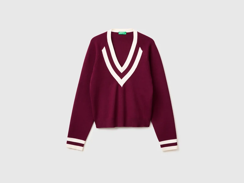 Maglia scollo a V boxy fit