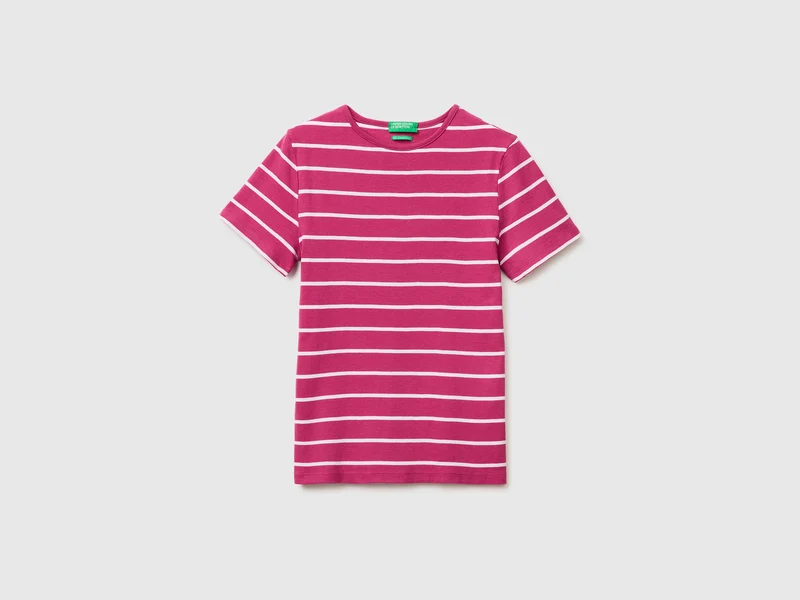 T-shirt girocollo a righe
