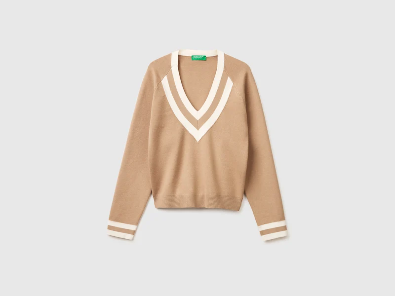 Maglia scollo a V boxy fit
