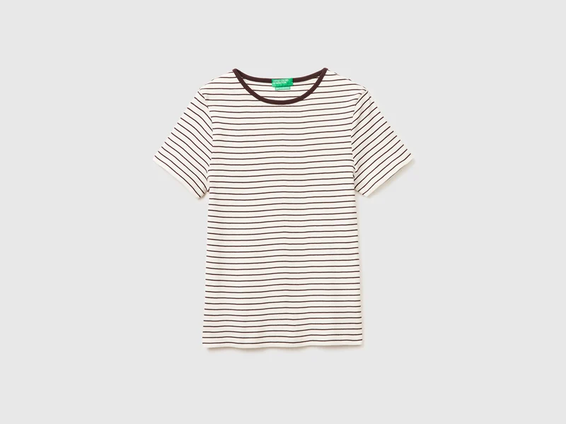 T-shirt girocollo a righe