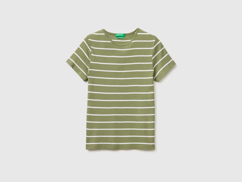 T-shirt girocollo a righe