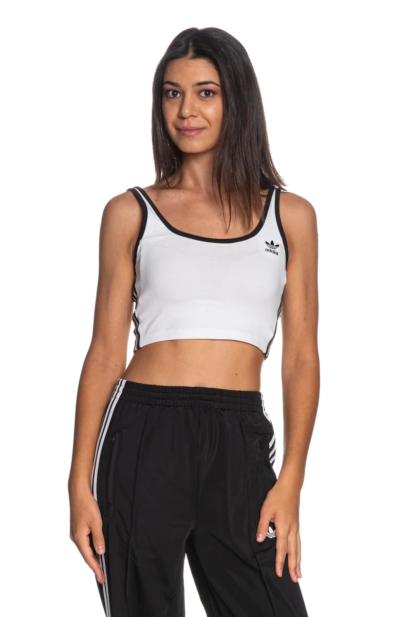 Top Adidas Originals 3 S Bra Da Donna Bianco Nero