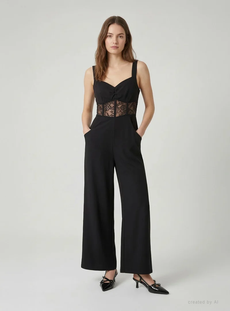 Tuta con corsetto pizzo