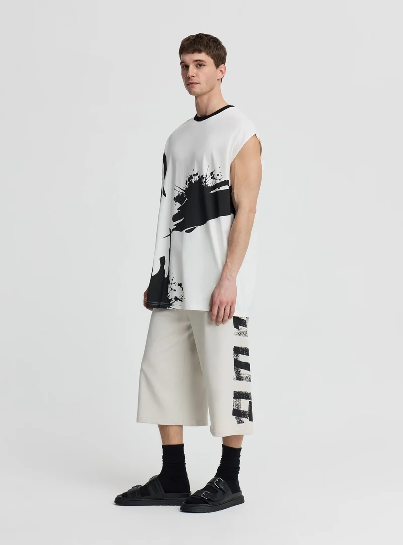 Pantaloncini tuta super baggy con stampa graffiti TRNPOPLAB