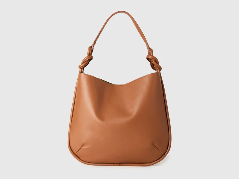 Maxi borsa hobo color cuoio