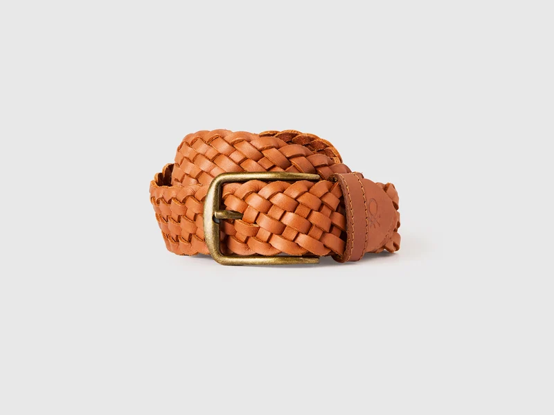Cintura intrecciata in pelle