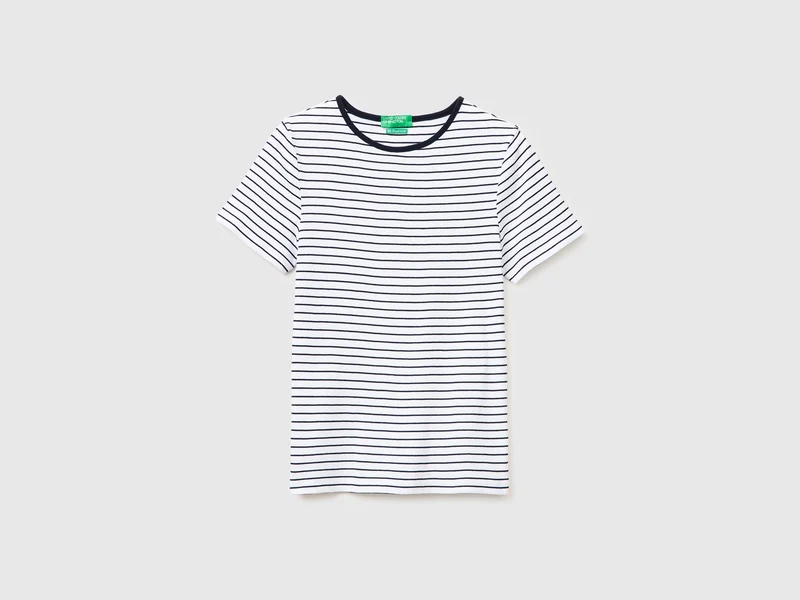 T-shirt girocollo a righe