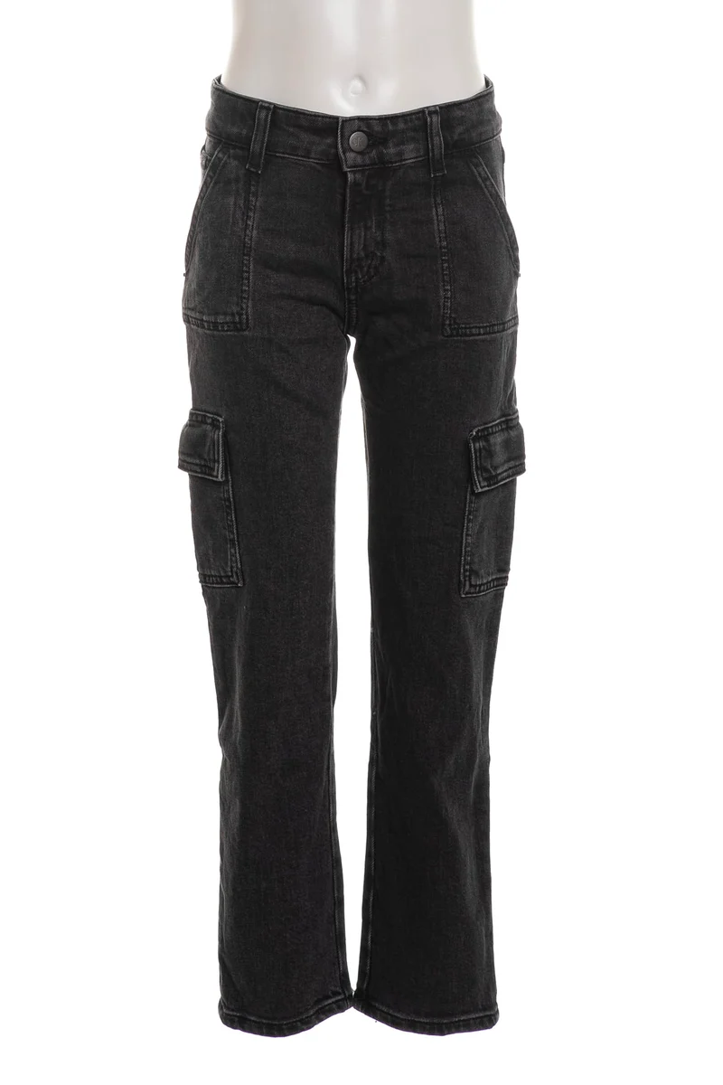 Jeans Calvin Klein Regular Cargo Da Bambino Denim Nero