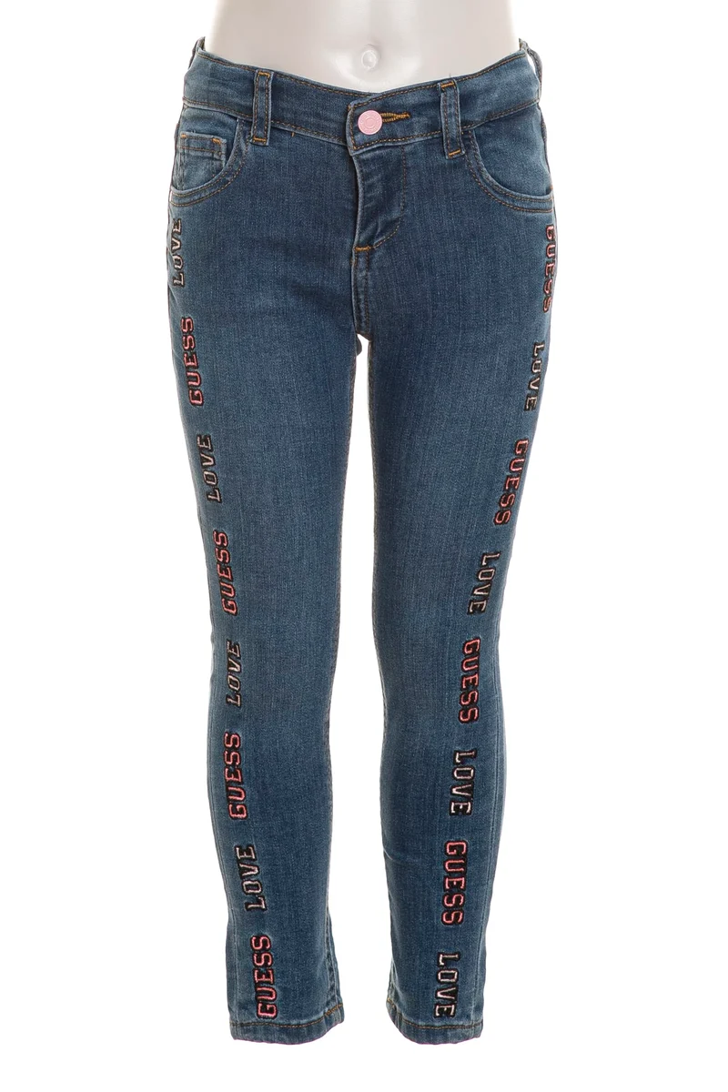 Jeans Guess Sk Love Logo Emb Da Bambina Denim Blu Medio