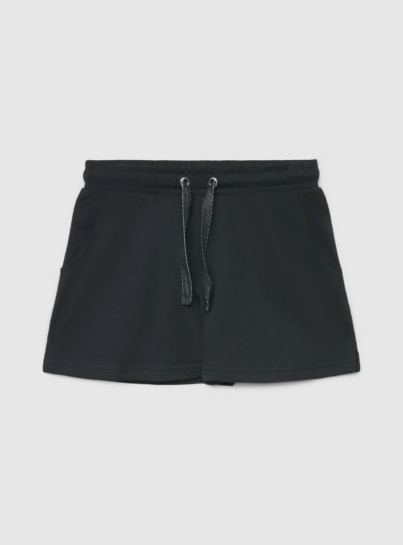 Shorts tinta unita con coulisse