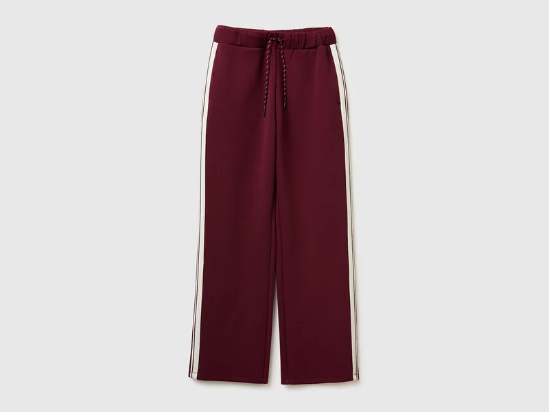 Pantaloni con bande laterali rigate