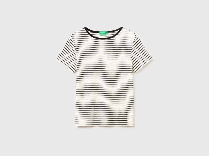 T-shirt girocollo a righe