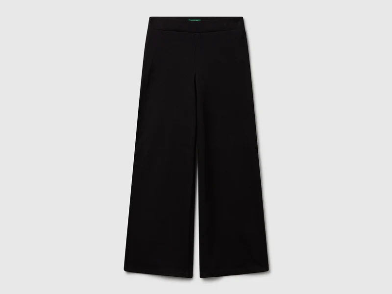 Pantaloni ampi in cotone stretch
