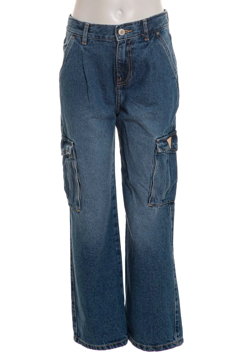 Jeans Guess Rigid Baggy Da Bambina Denim Medium Blu