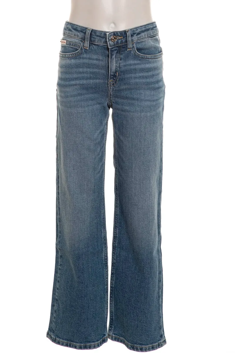Jeans Calvin Klein Wide Authentic Da Bambina Denim Light Mediium Blu
