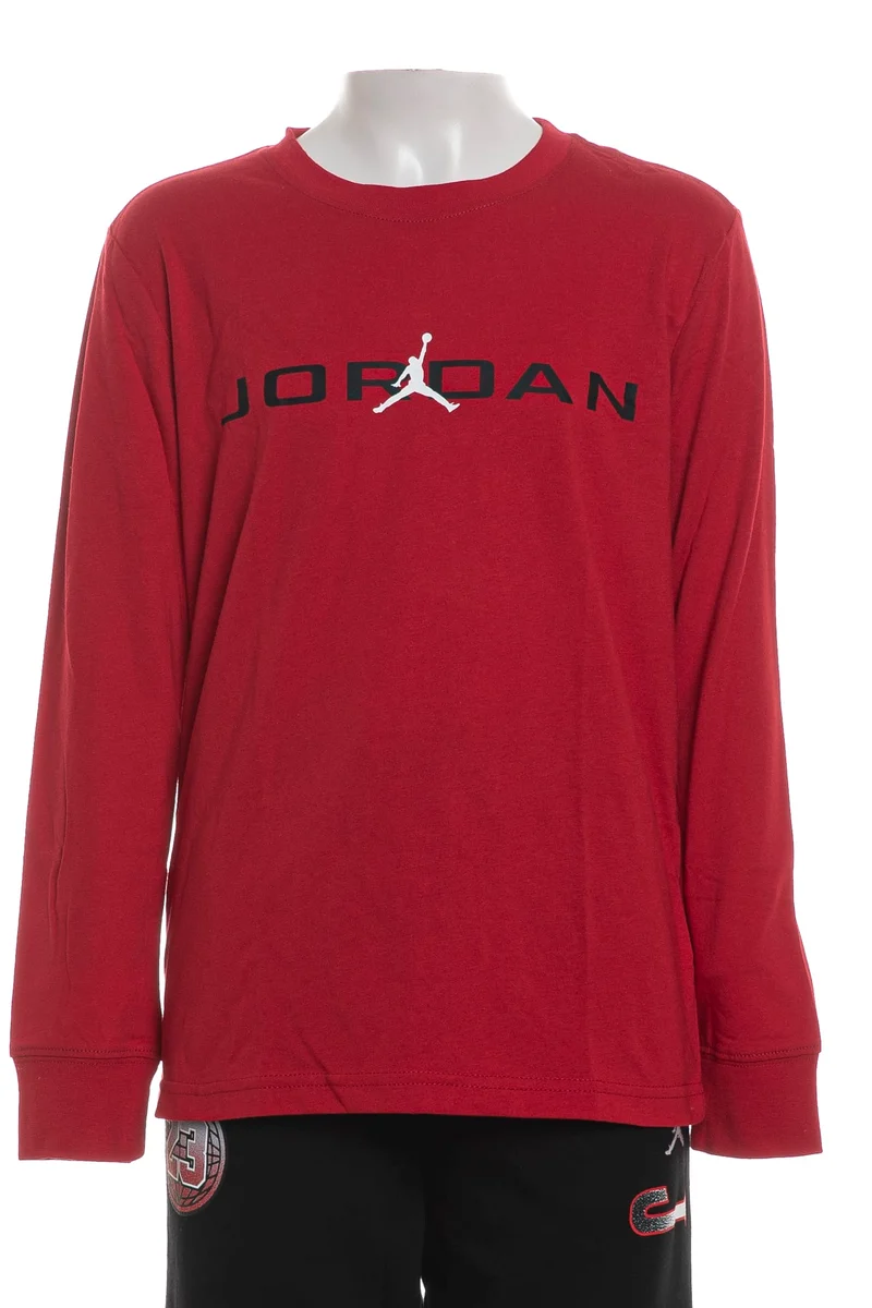 T-Shirt Jordan Air Stretch Lg Slv Da Bambino Rosso