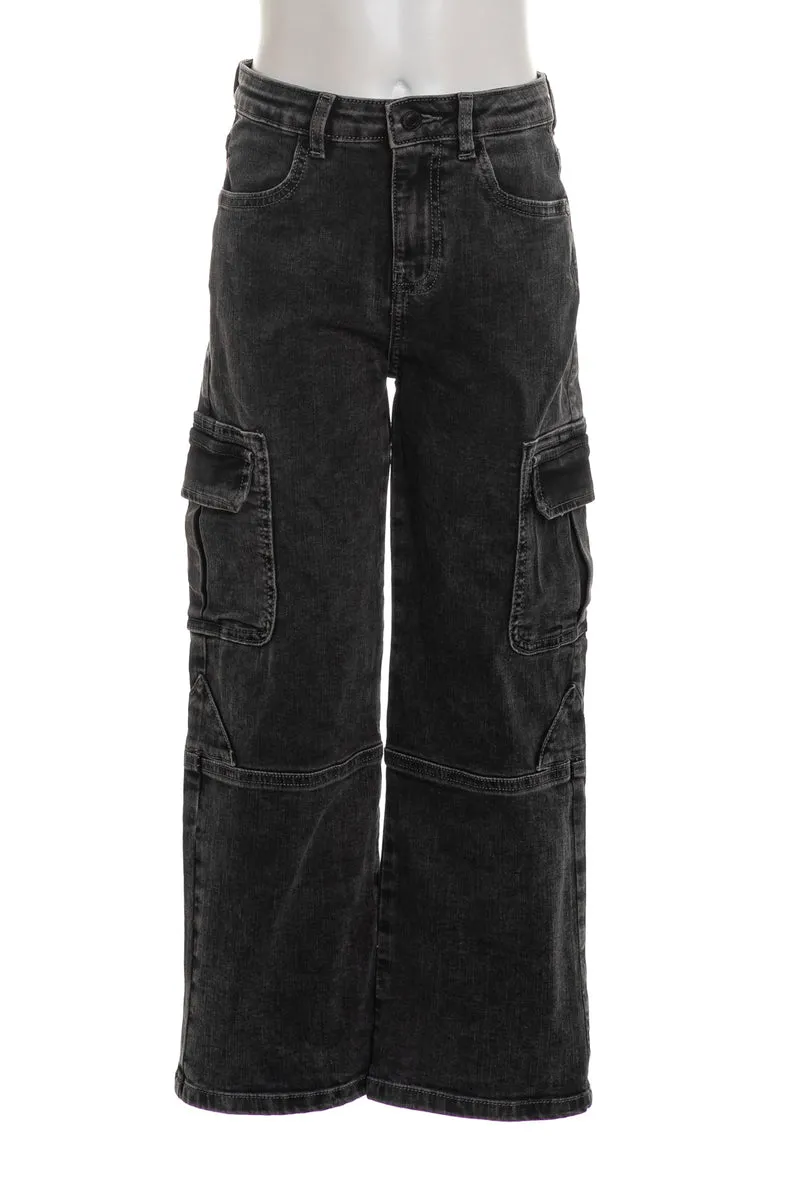 Jeans Guess Overcargo Da Bambino Denim Dark Grigio