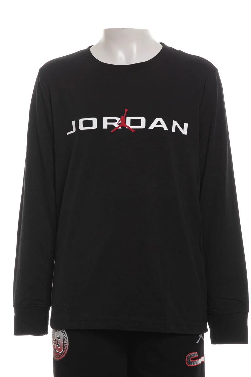 T-Shirt Jordan Air Stretch Lg Slv Da Bambino Nera