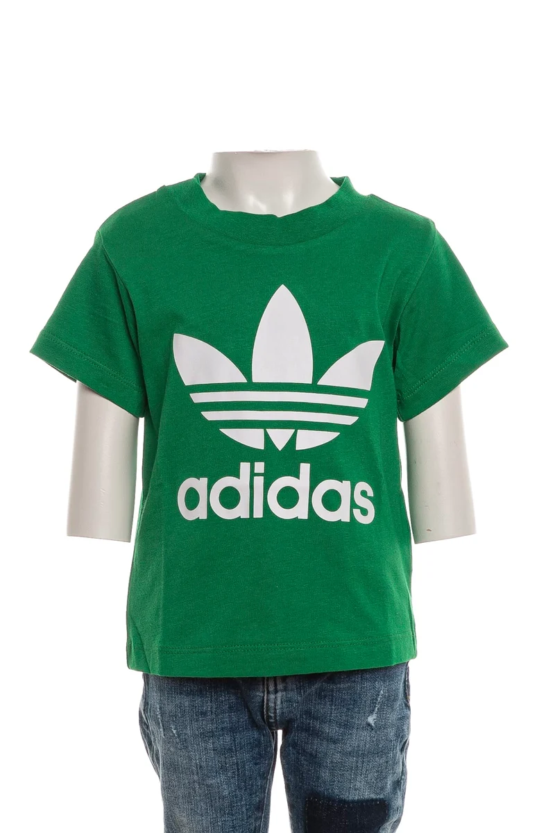 T Shirt Adidas Trefoil Tee Baby Da Bambino Verde Bandiera