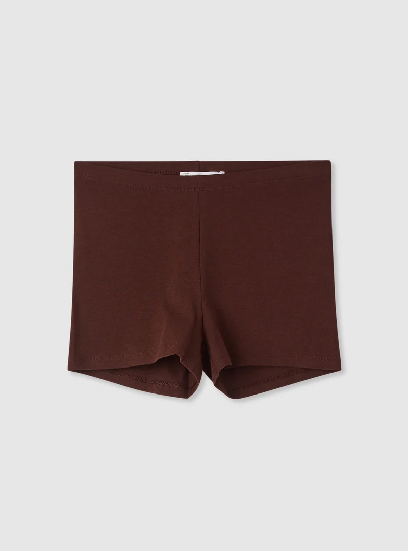 Leggings corti a tinta unita