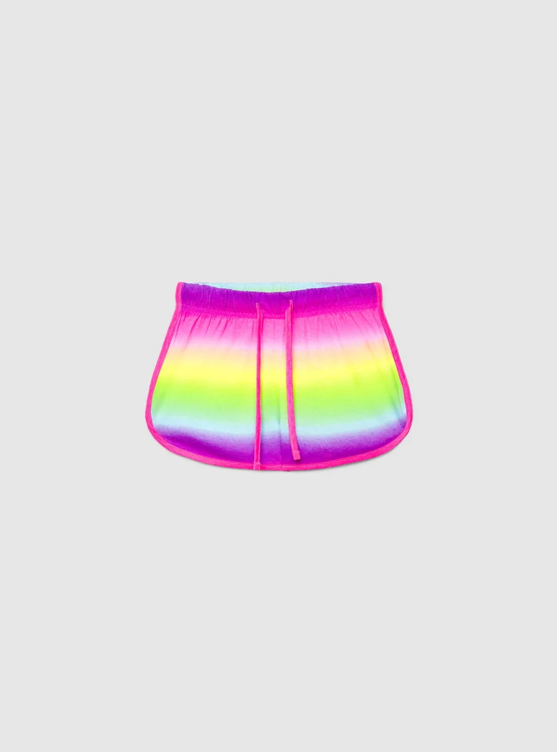 Shorts a righe sfumate con coulisse