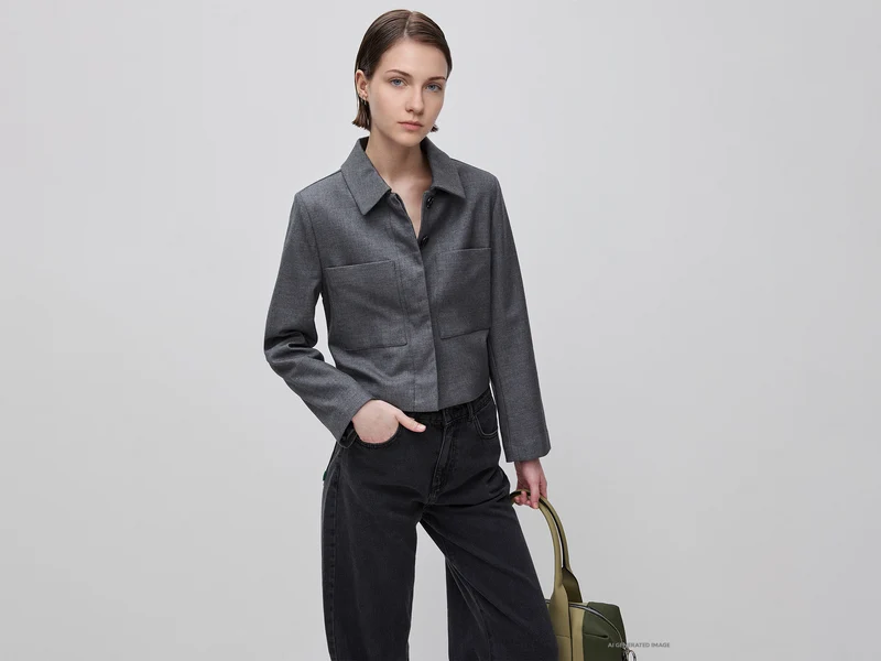 Giacca corta con tasche