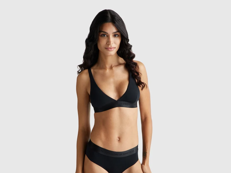 Reggiseno a triangolo in cotone stretch