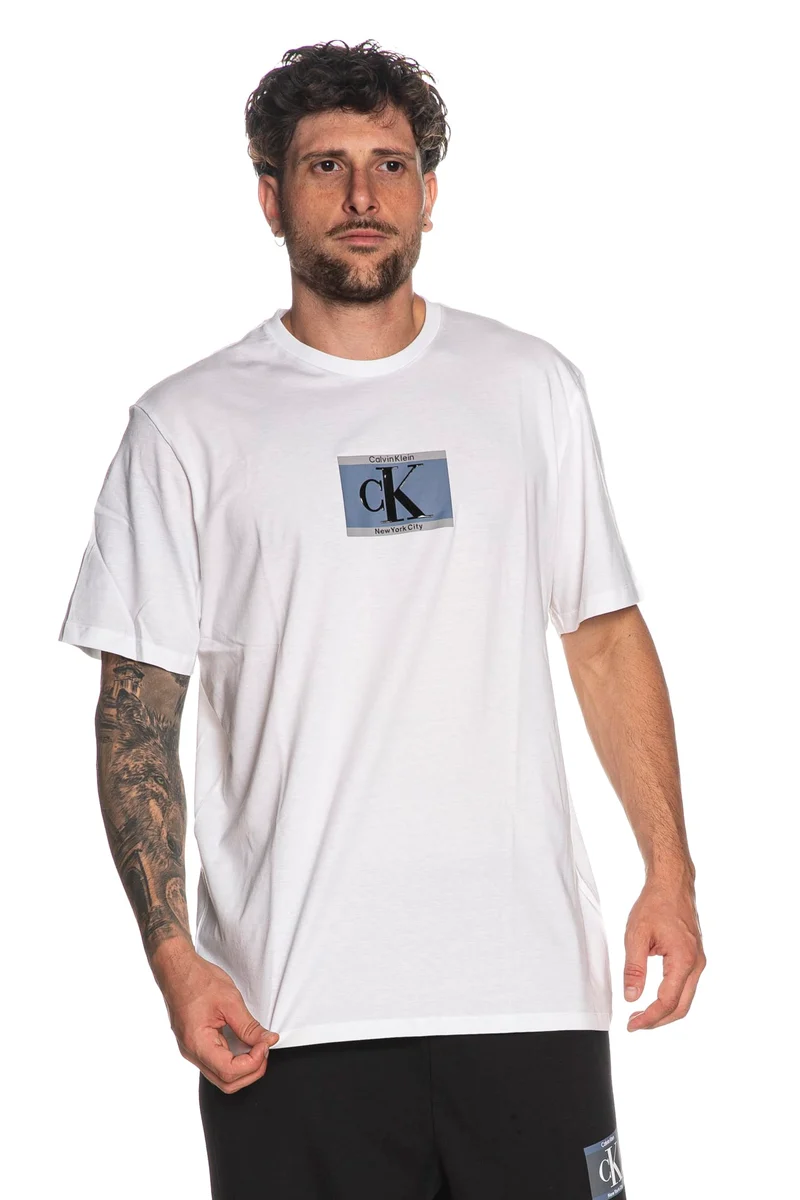 T Shirt Calvin Klein 30 S Esp Ck Da Uomo Bianca