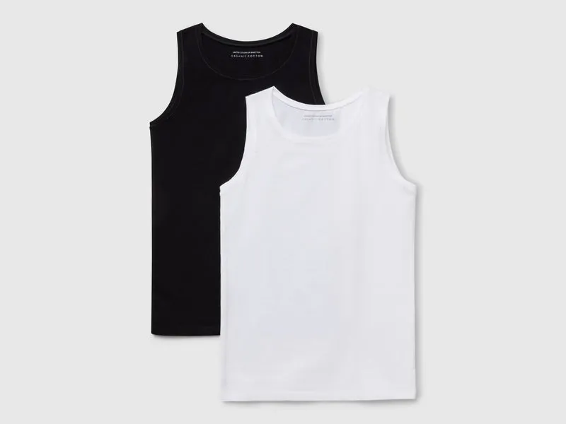 Due canotte in cotone super stretch