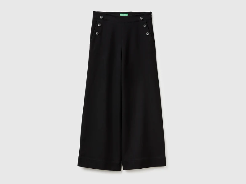 Pantaloni a vita alta con bottoni