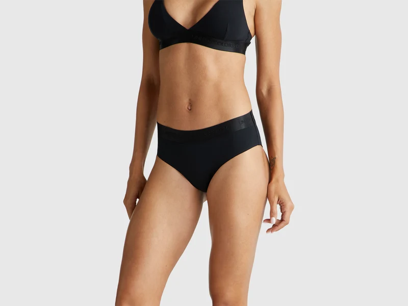 Slip fianco alto in cotone stretch